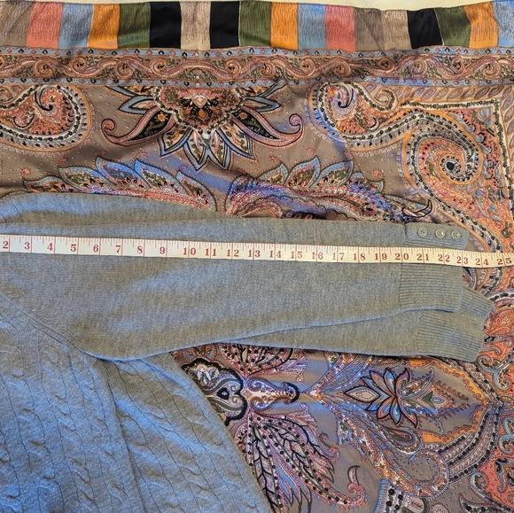 Talbots Gray Cable Knit Sweater - Picture 8 of 10